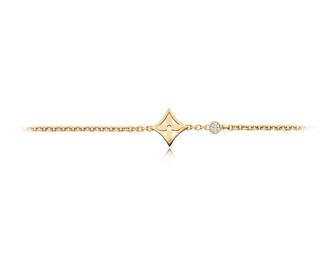 LV-Q95244 plum blossom dart light gold flat bracelet