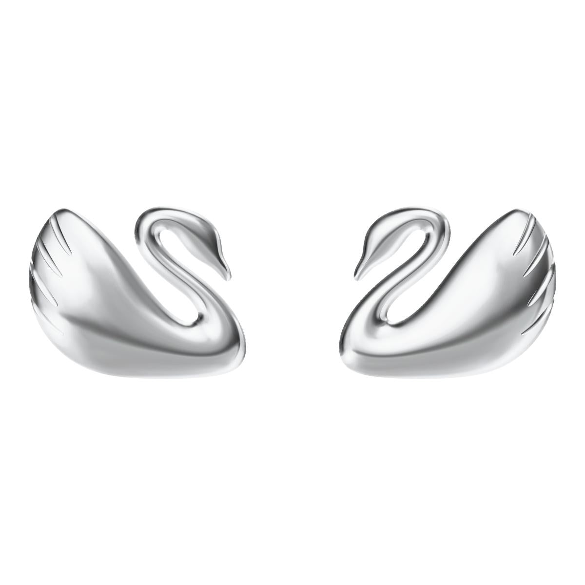 SHL-1045207 swan earrings, light gold