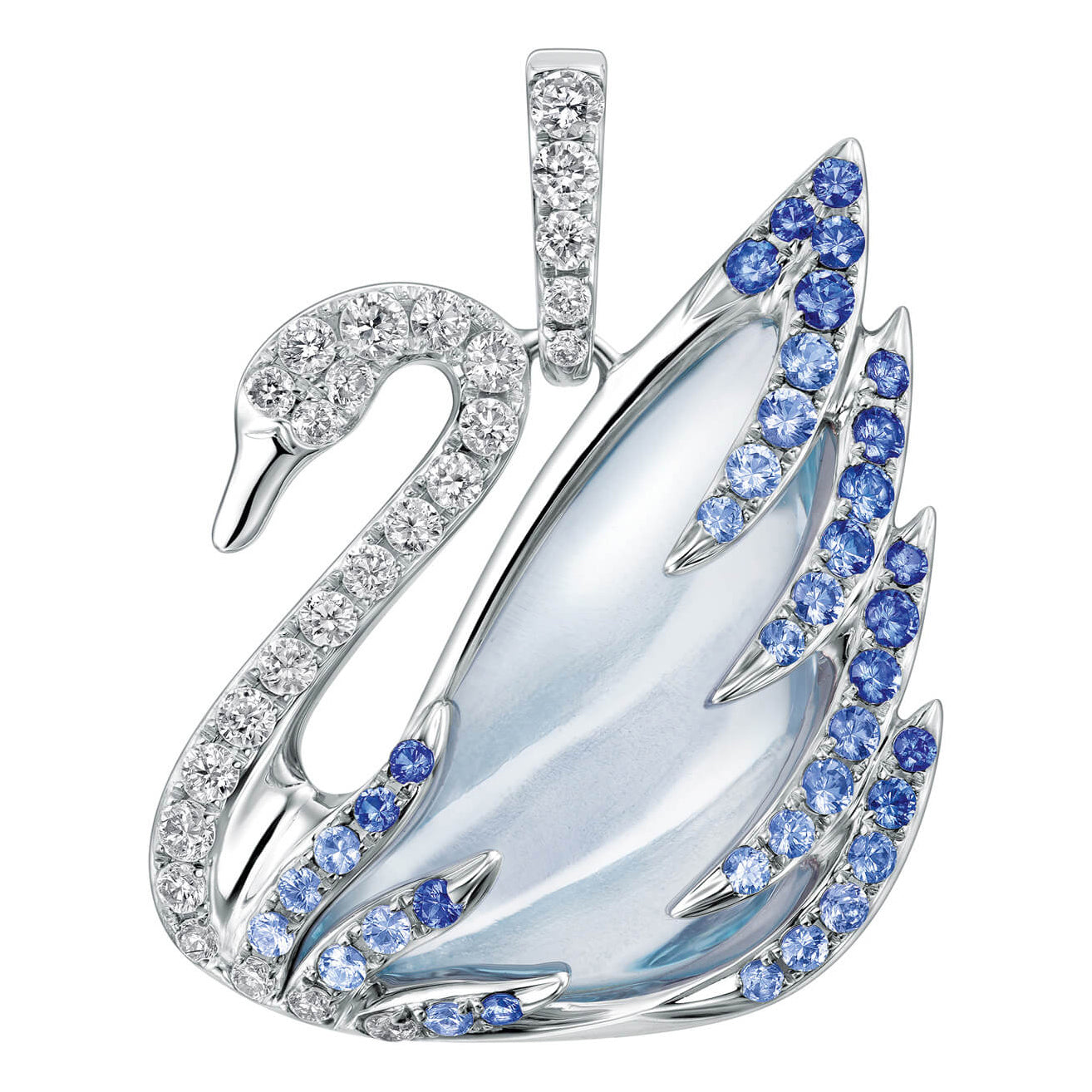 SHL-5036320 Swan, full diamond pendant