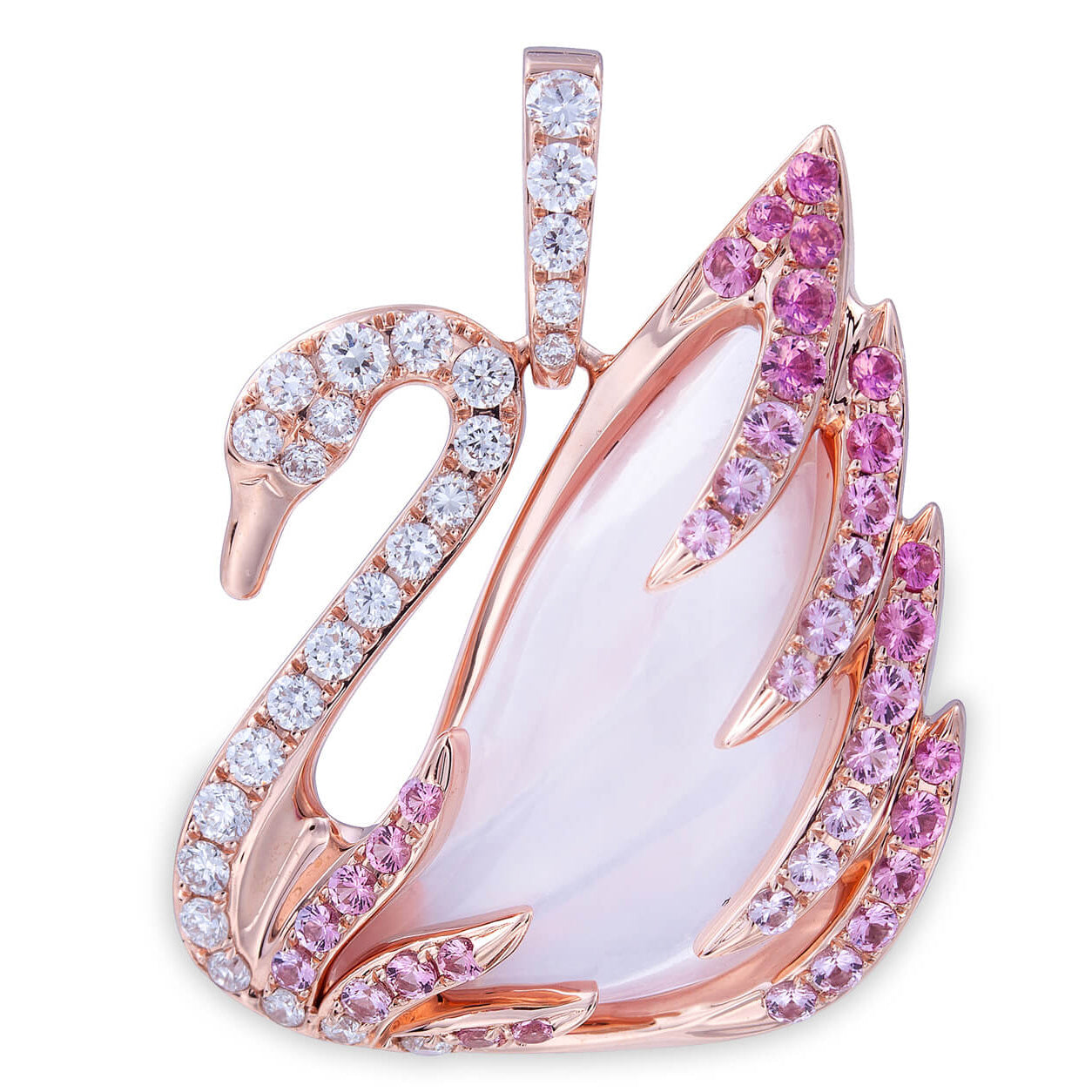 SHL-5036320 Swan, full diamond pendant