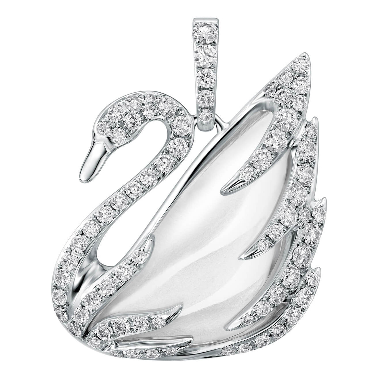 SHL-5036320 Swan, full diamond pendant