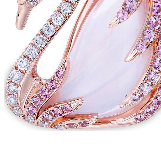 SHL-5036320 Swan, full diamond pendant