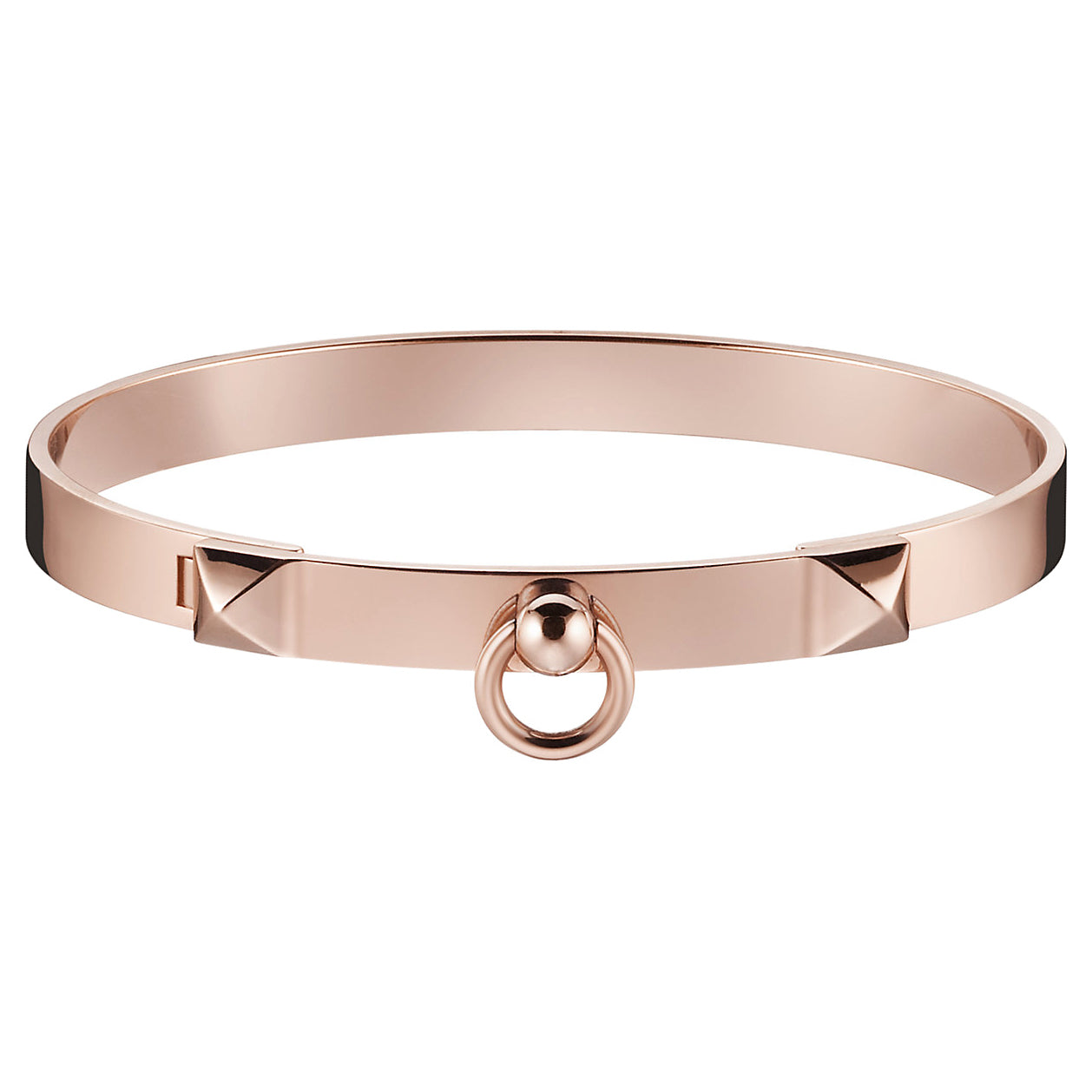 AiHshi-H108112B 5.9mm guest version light gold door buckle pyramid narrow version bracelet 17#