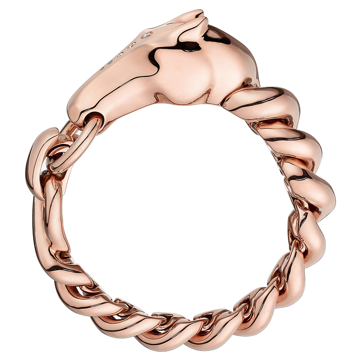 爱H仕-H174511B马头镶钻咬圈扭绳臂手镯