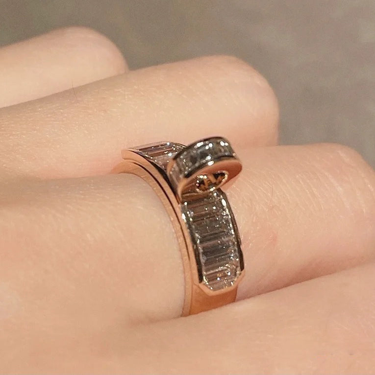 AiH Shi-H176952B 5.7mm Narrow Version Step Square Twist Ring 51#