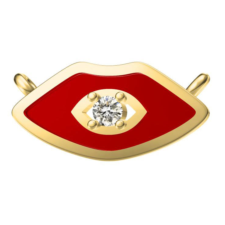 SHL-8409396 red lip glue pendant