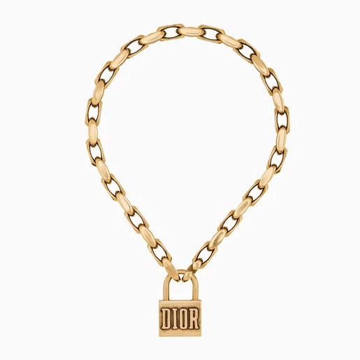 DA-JOSO93735 light gold lock necklace