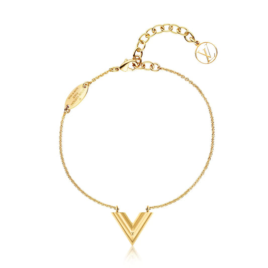 LV-M61084字母V光金手链