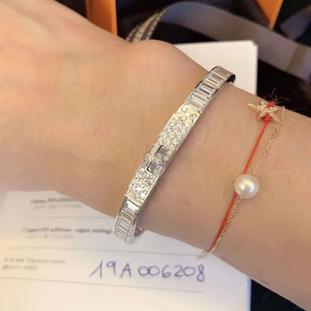 AMS-H145440 5.2mm Diamond Twist Ladder Square Arm Bracelet 21#