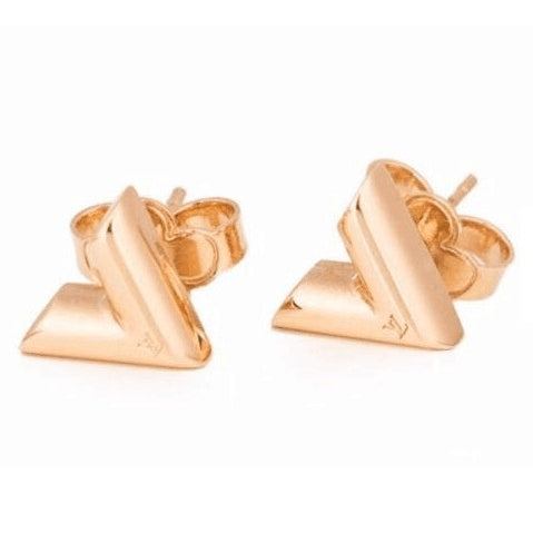 LV-M68153 letter V earrings light gold