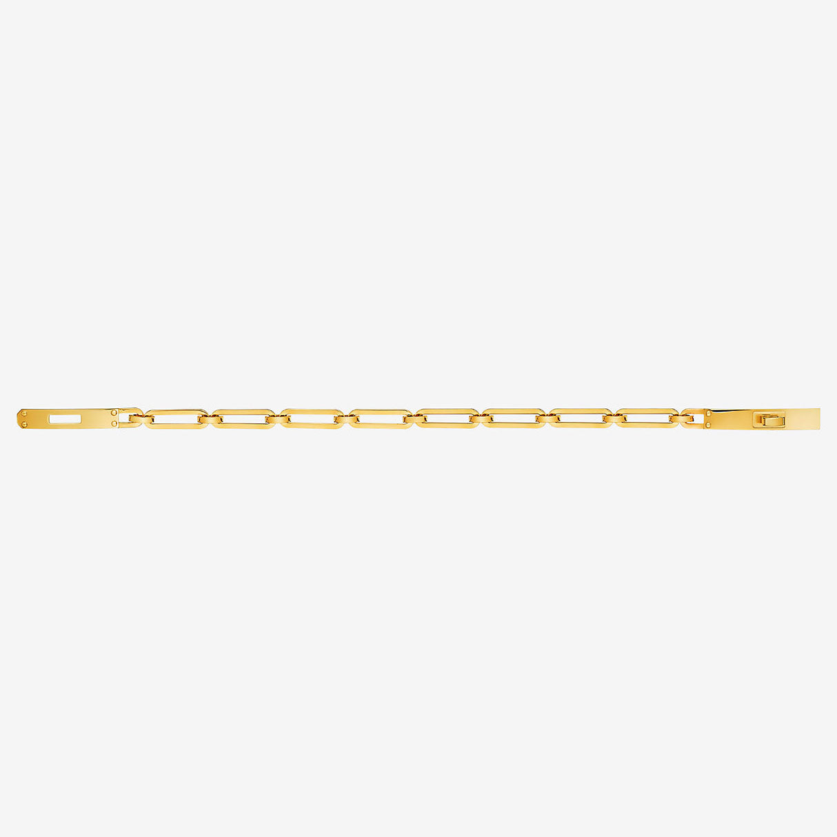 AHS-H218471B light gold diamond-free 6-bead twist bracelet (chain length 163mm)