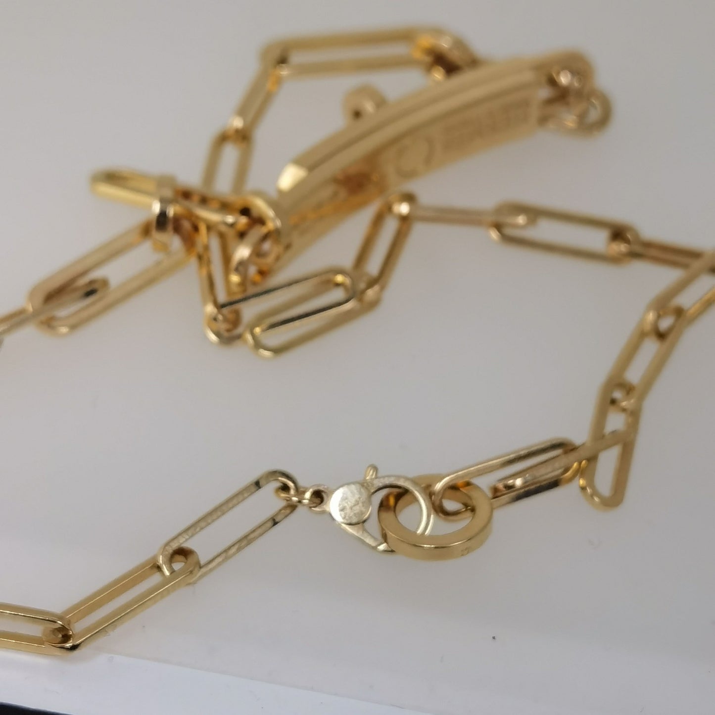 AiHshi-H218275B customer version full diamond twisted circle light gold chain bracelet necklace two wear