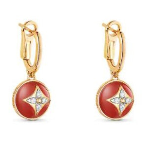 LV-Q96899 single flower full gold round ear racket