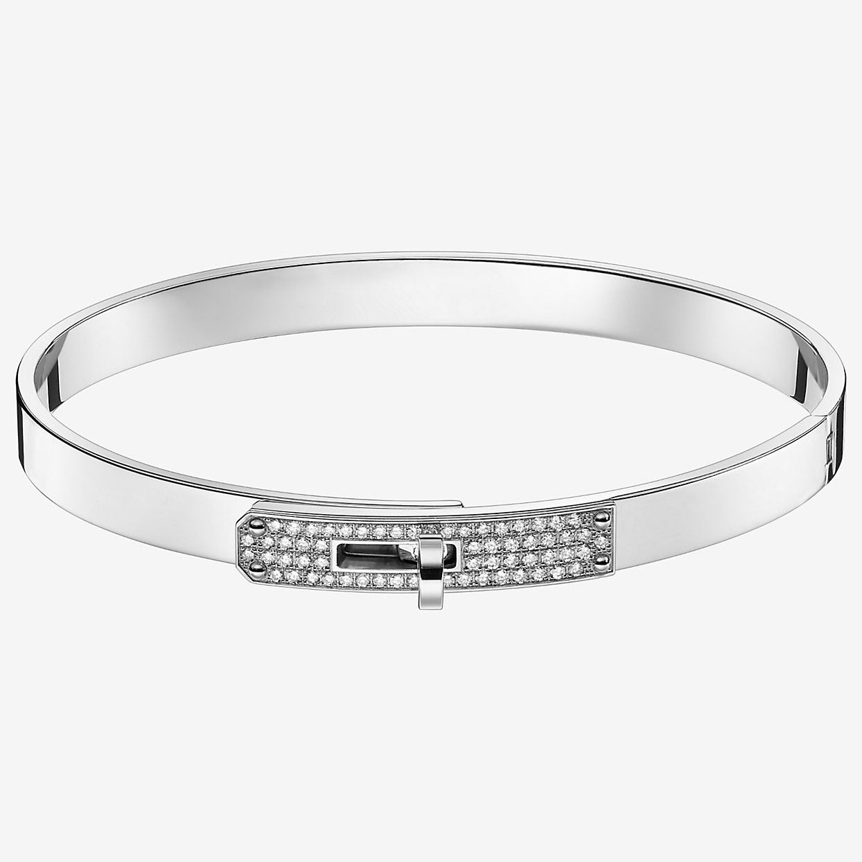 爱H仕-H109031B 5.8mm半钻扭圈手镯K白17#