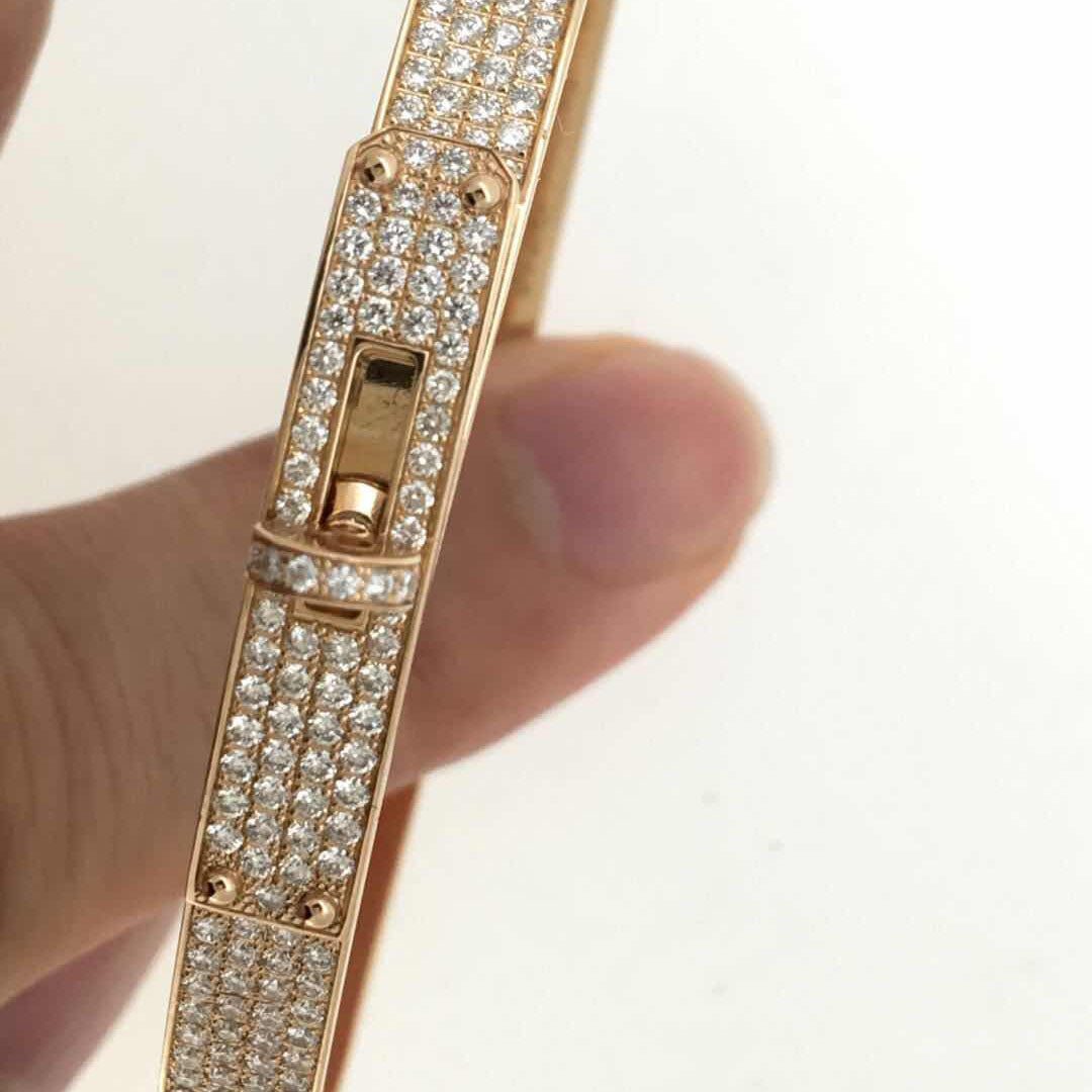 爱H仕-H109030B宽5.8mm满钻扭圈手镯 客版