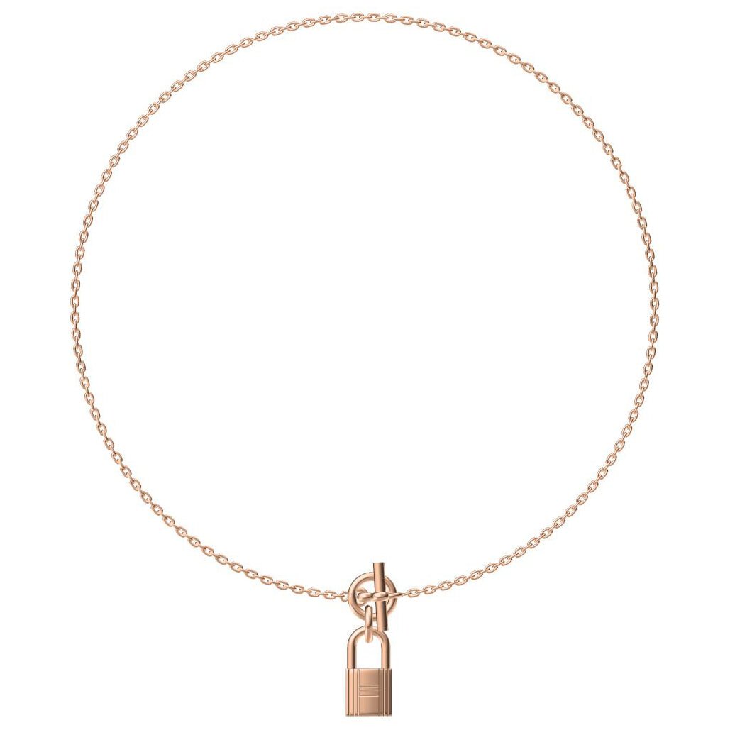 AiHshi-H152151F light gold chain buckle necklace