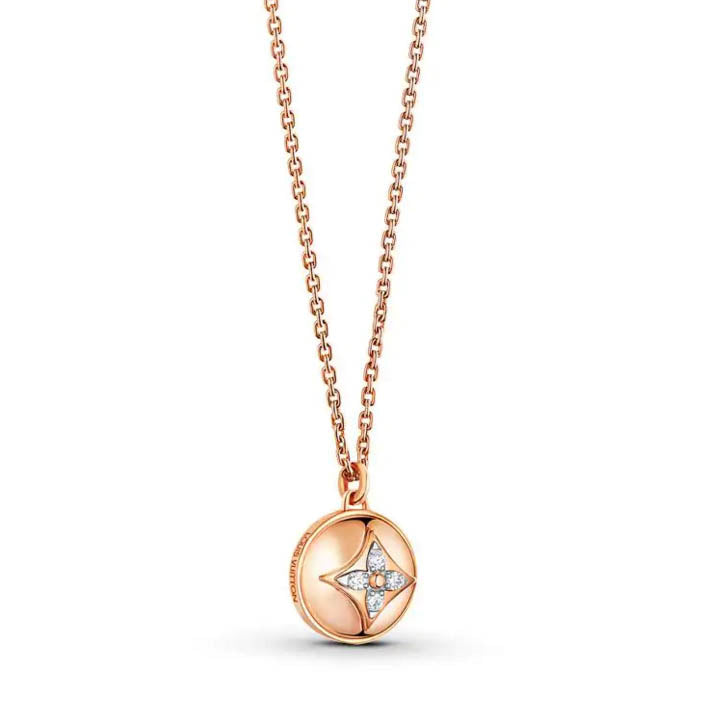 LV-Q93748 guest version all gold round plum blossom dart pendant