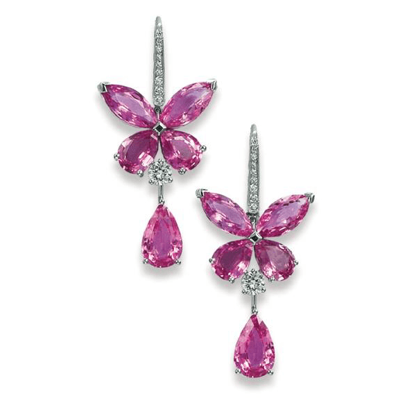 GLFRGE146蝴蝶马眼石翅膀耳环