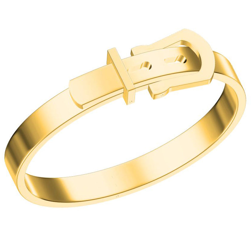 AiHshi-H151881B 8mm light gold belt bracelet 19#