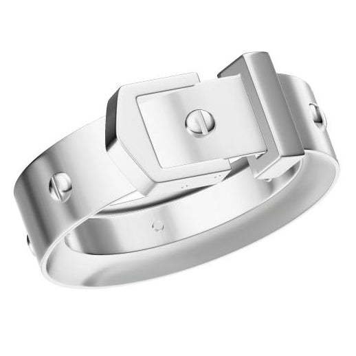 AiHshi-H141223B 6.5mm light gold belt ring 20#