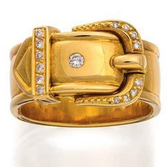 AiHshi-Diamond Belt Band Arm Ring 17.5#
