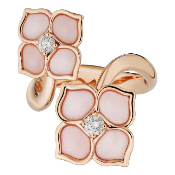 XB four-leaf flower ring