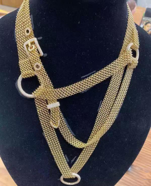 AiH Shi-H116086B Diamond Belt Activity Necklace