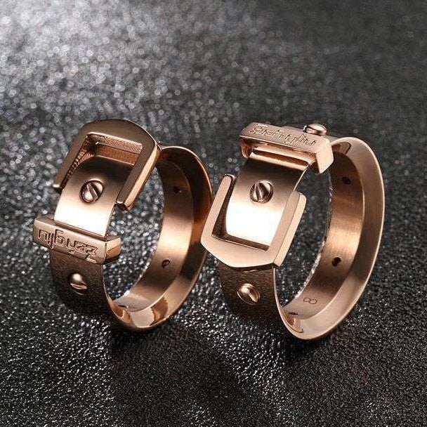 AiHshi-H129250B light gold belt ring 22#