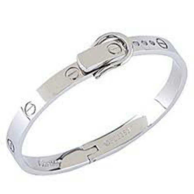 AiHshi-H164410B light gold screw belt bracelet 17#