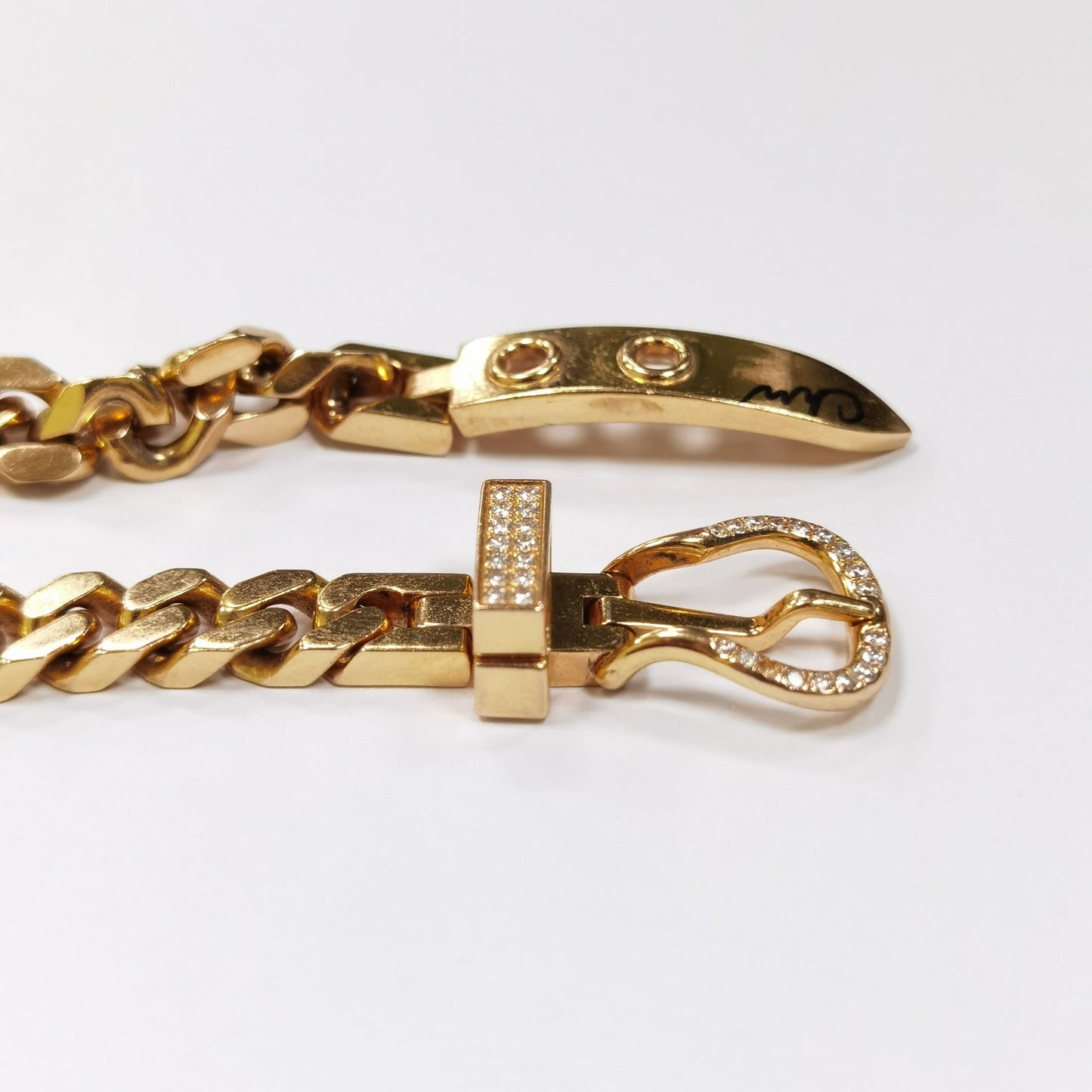 AiHshi-H116407B guest version diamond belt denim bracelet (chain length 17cm)