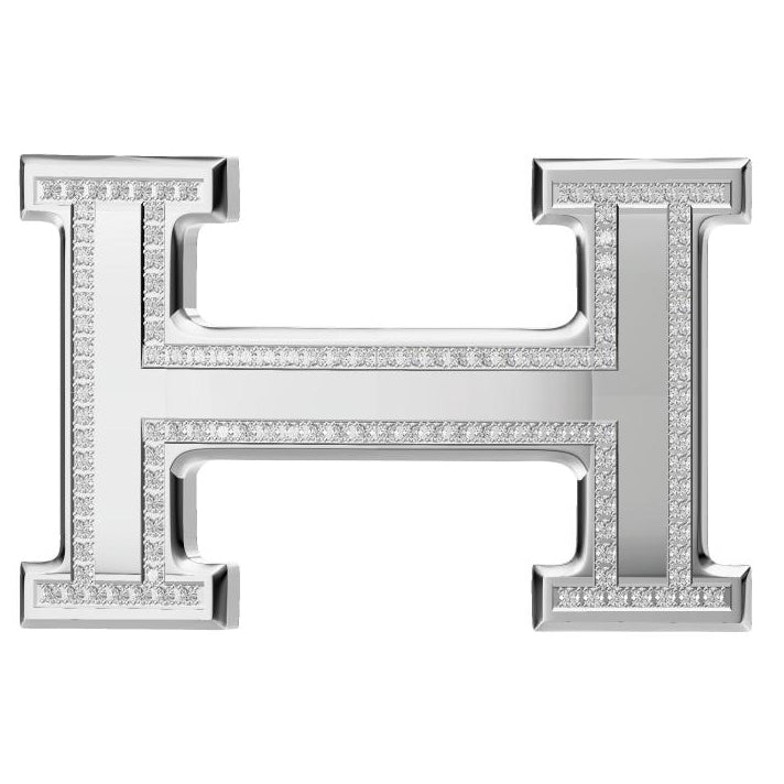 AiHshi-H252831T letter H stone belt buckle
