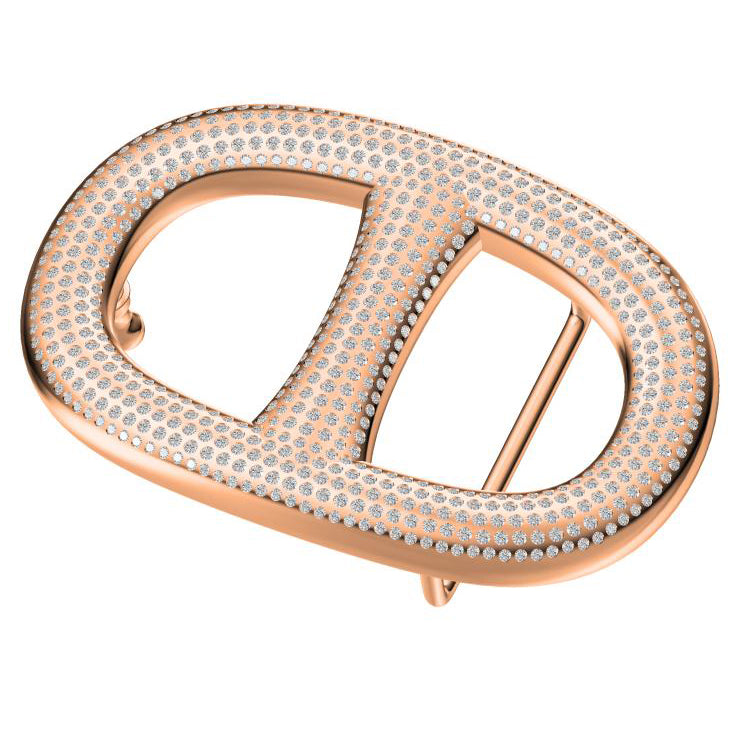 AiHshi-H199890T full diamond-faced Japanese-character belt buckle