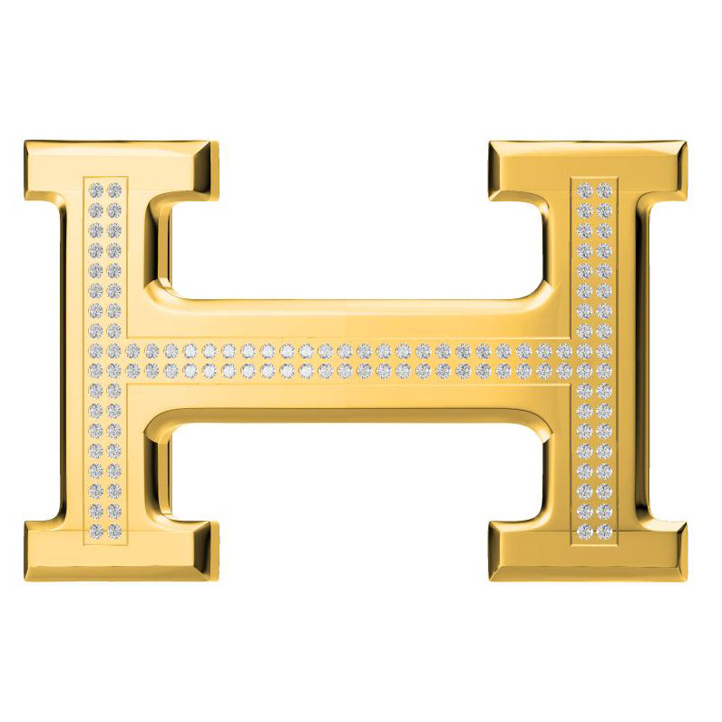 AiHshi-H147392T full diamond H-shaped middle diamond belt buckle