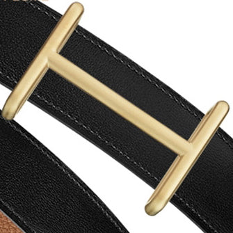 AiHshi-H312215 light gold H round line belt buckle