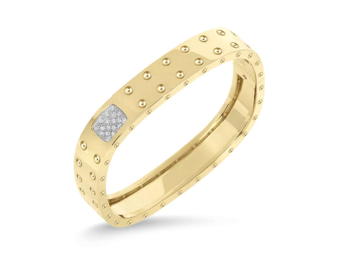 LBT-888536AJBAXS, square bracelet, concave beads, diamonds, wide version