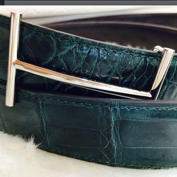 AiHshi-H118825T light gold thin tube H belt buckle