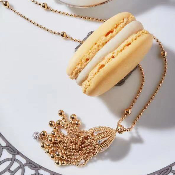 LBT-OP54791385 ball bead tassel necklace