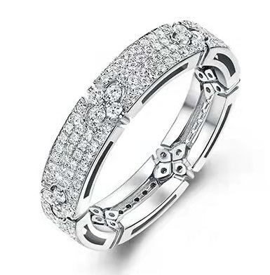 LBT-96377845窄版爱情戒指、窄版4.5mm、梅花标