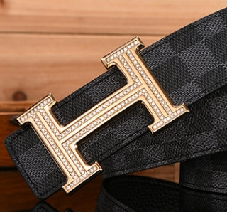 AiHshi-H180985T diamond H belt buckle bottom