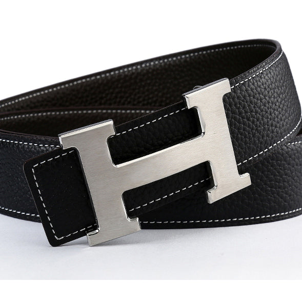 AiHshi-H184545T flat light gold H-shaped belt buckle