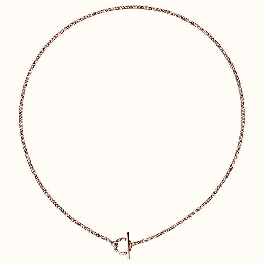 AiHshi-H219292B light gold ring zipper necklace