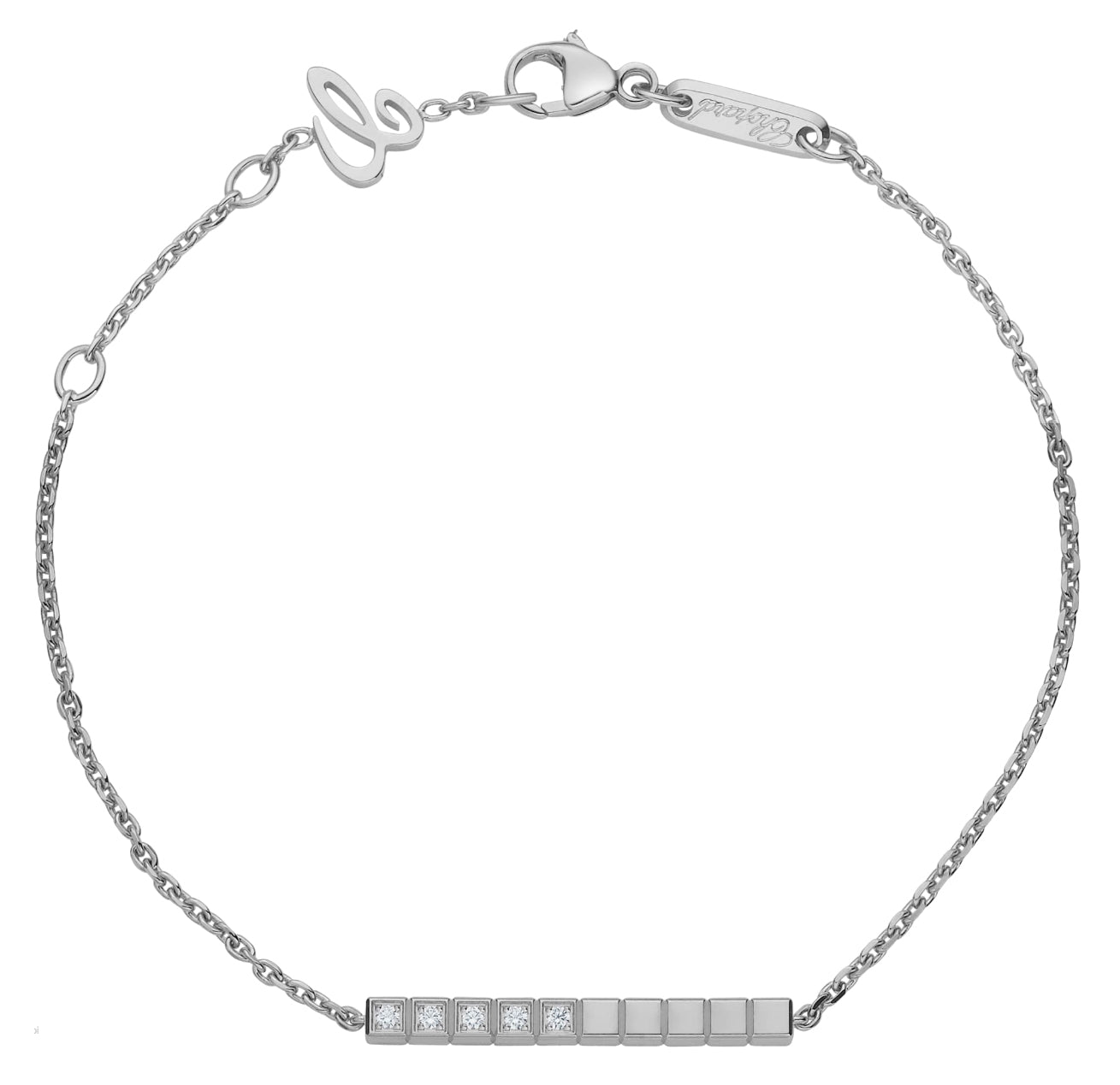 XB-857702-1002 Plaid Half Diamond Bracelet