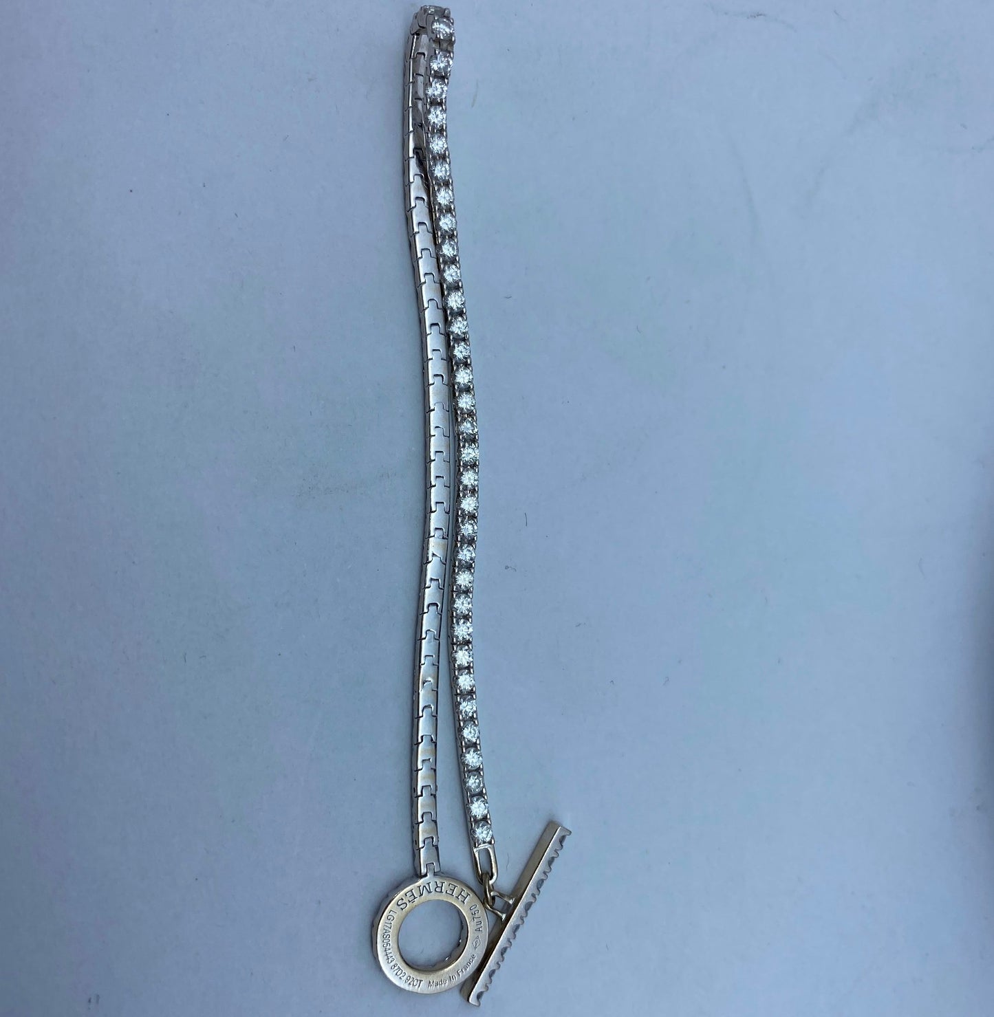 AHS-H208975B customer version full diamond Q-shaped bracelet (chain length 18cm)