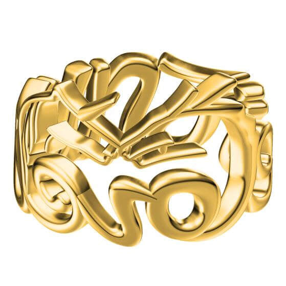 AiHshi-H273891B light gold hollow horse head ring 11#