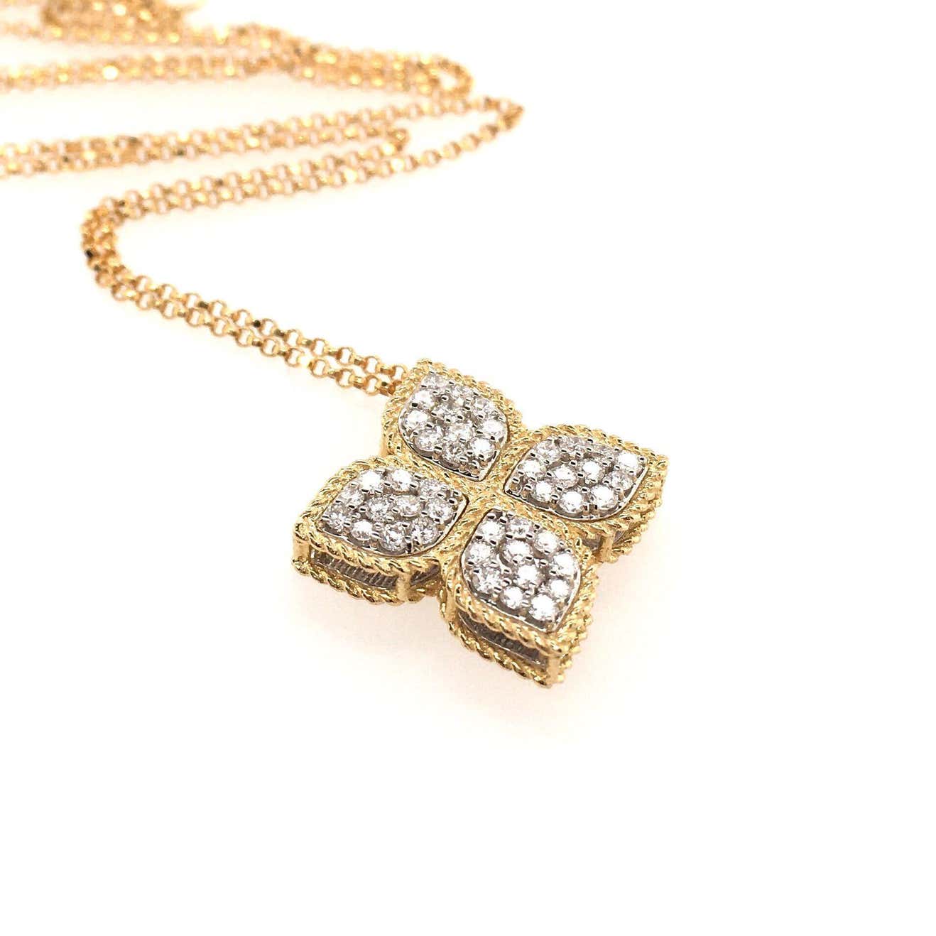 LBT-ADR777CL0652 20MM扭绳四叶草镶钻吊坠