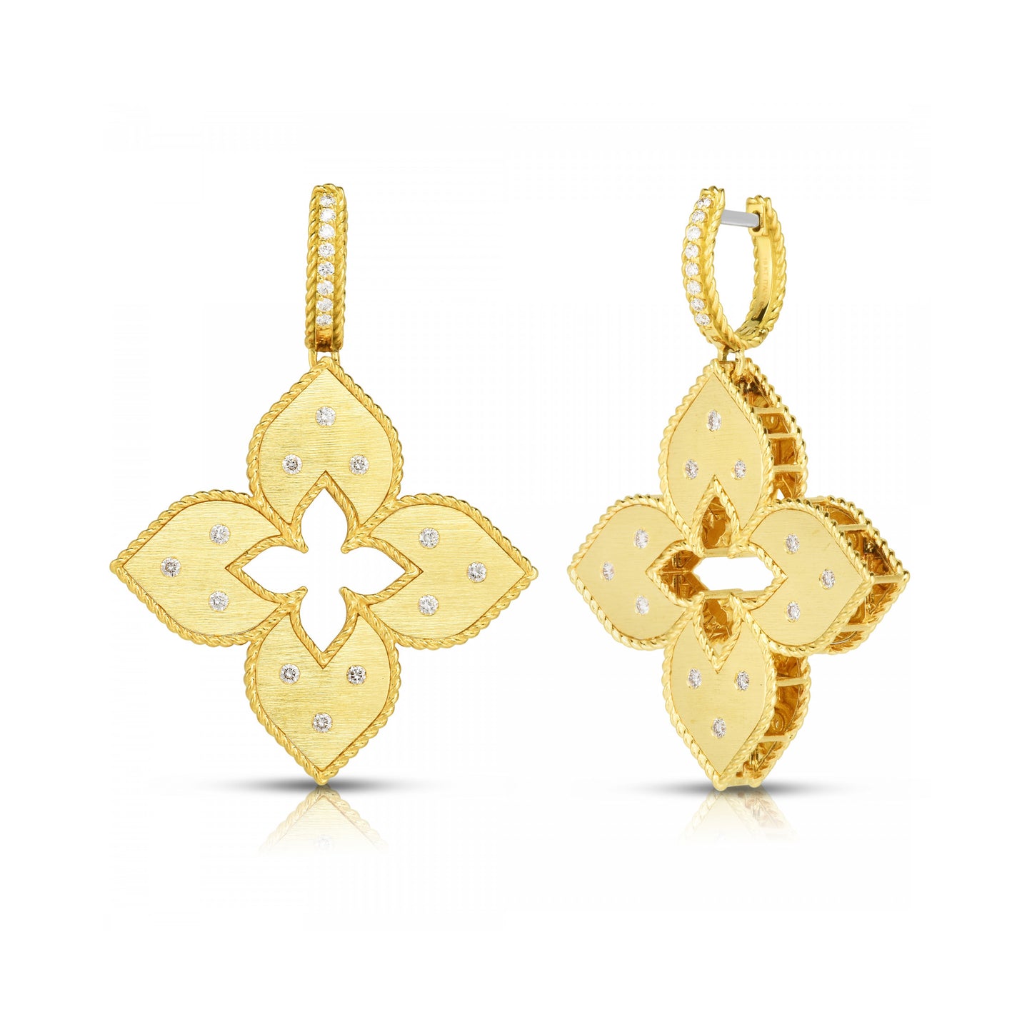 LBT-YG654821 four-leaf clover twisted rope earrings