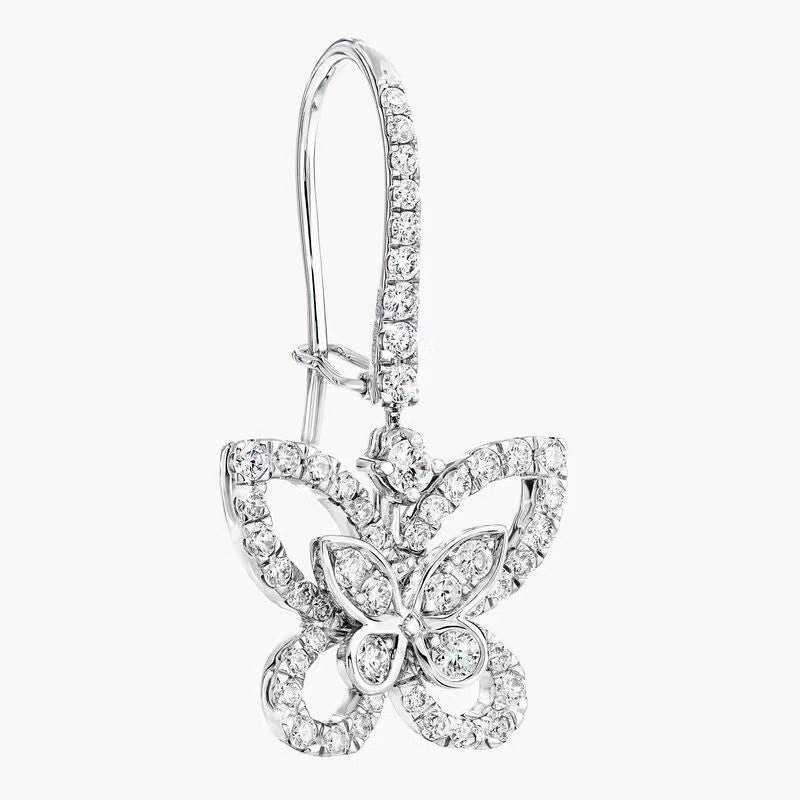 GLF-RGE1617 double wings butterfly earrings