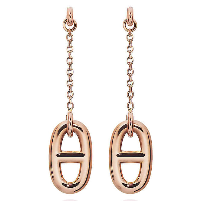 AiHshi-H108616B light gold Japanese character pig nose earrings