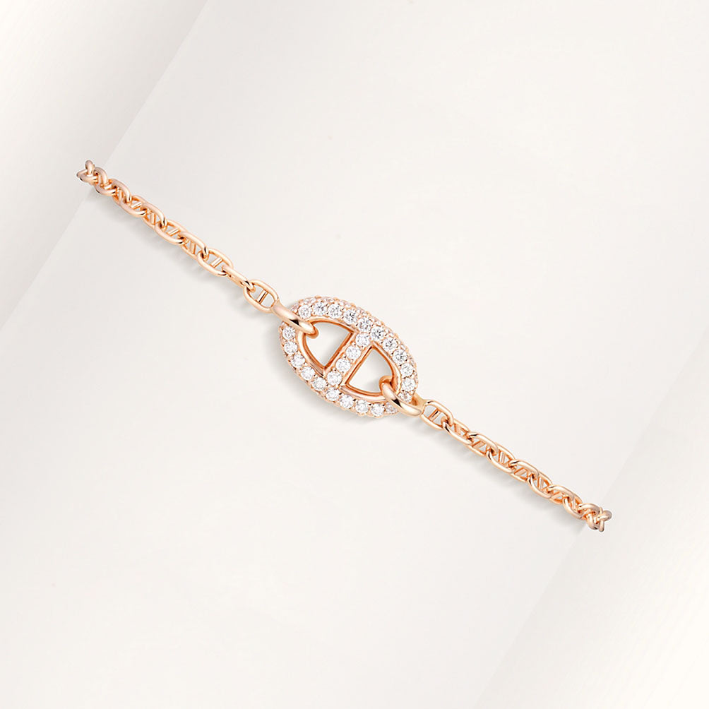 AiHshi-H328266B pig nose Japanese character diamond bracelet