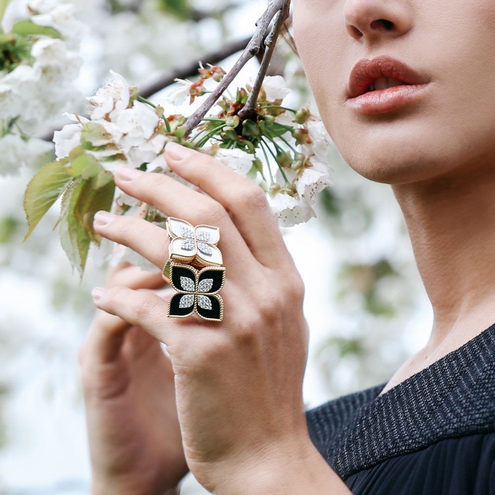 LBT-ADV888RI1838扭绳四叶草飞镖戒指